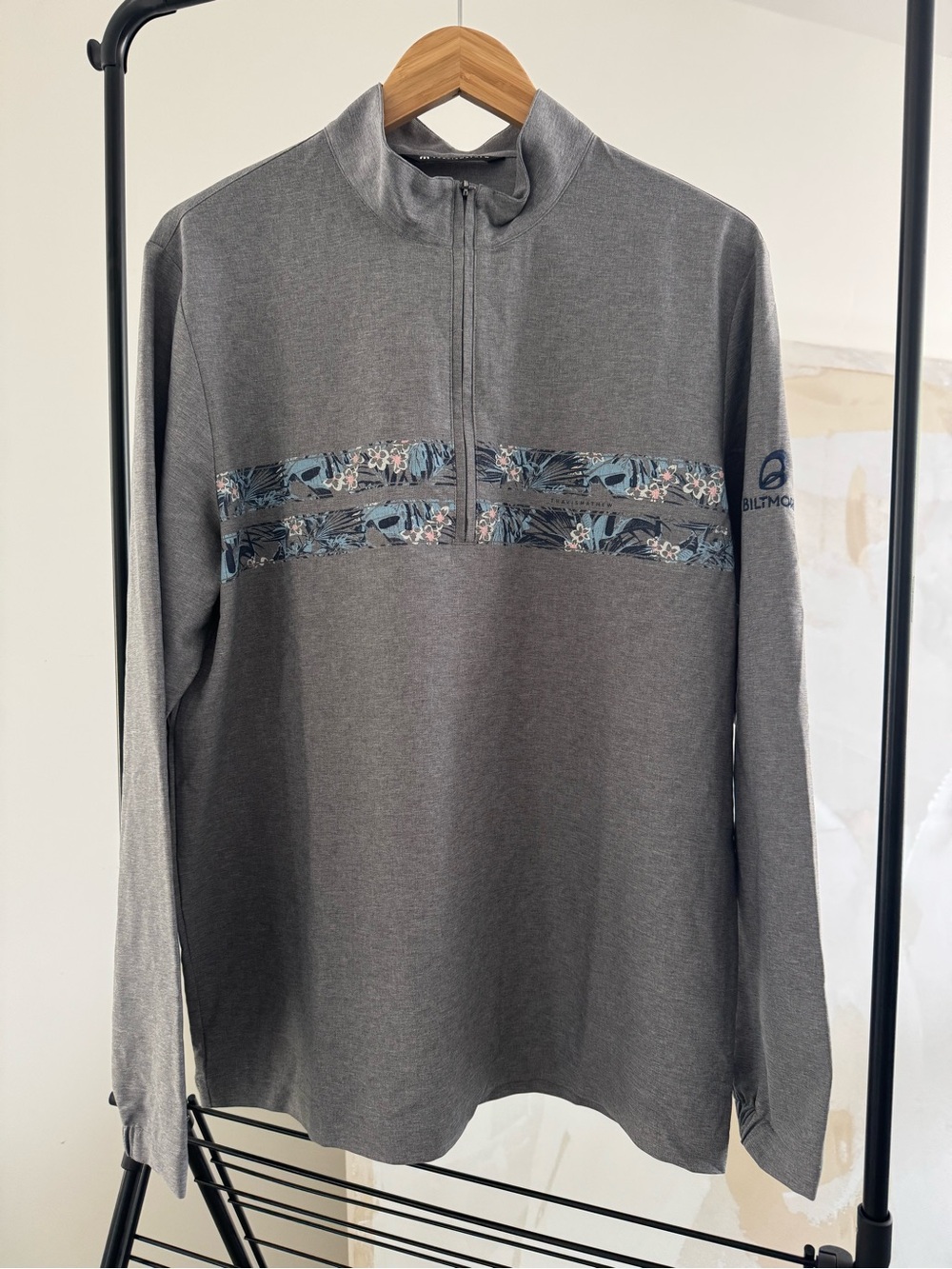 Travis Mathew Gray Quarter-Zip Pullover